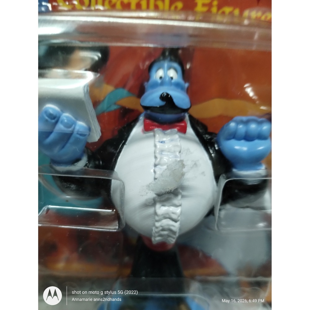 Disney Aladdin Genie Tuxedo Collectible Figure Mattel Vintage 90s New Sealed